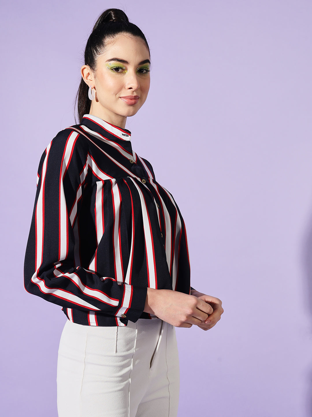 Women Boxy Striped Casual Shirt