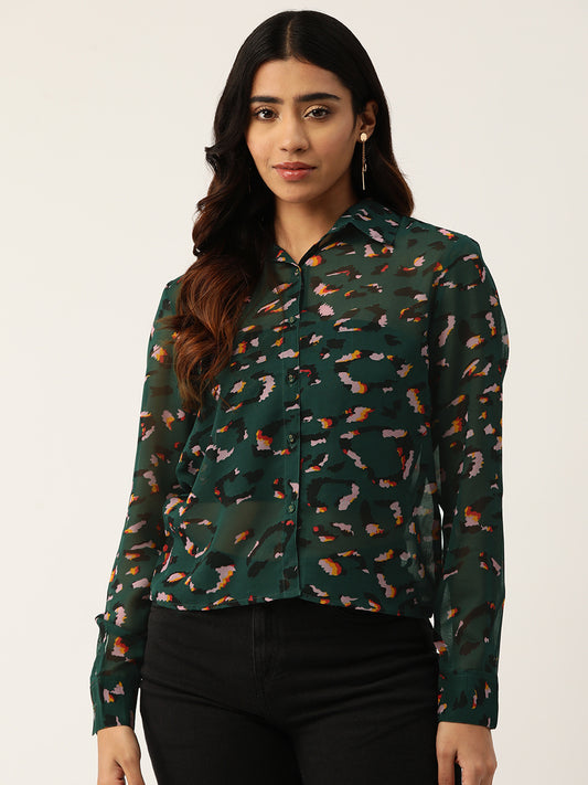 Women Abstract Opaque Printed Casual Shirt