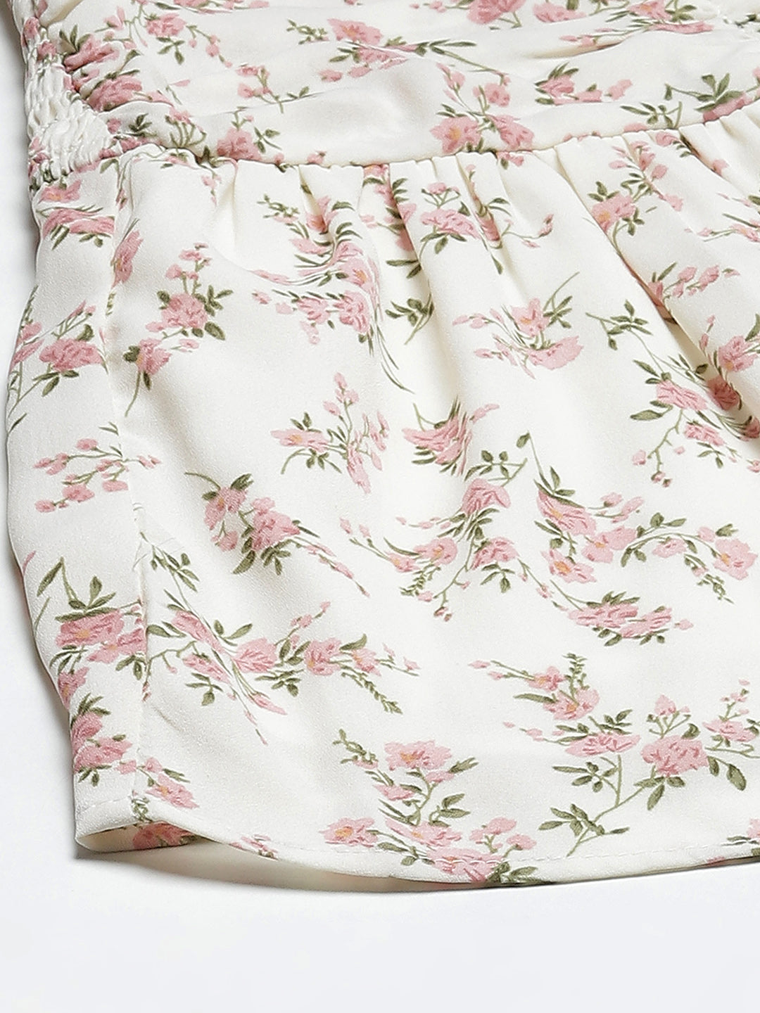 Women Floral Printed Pleated Mini Skirt