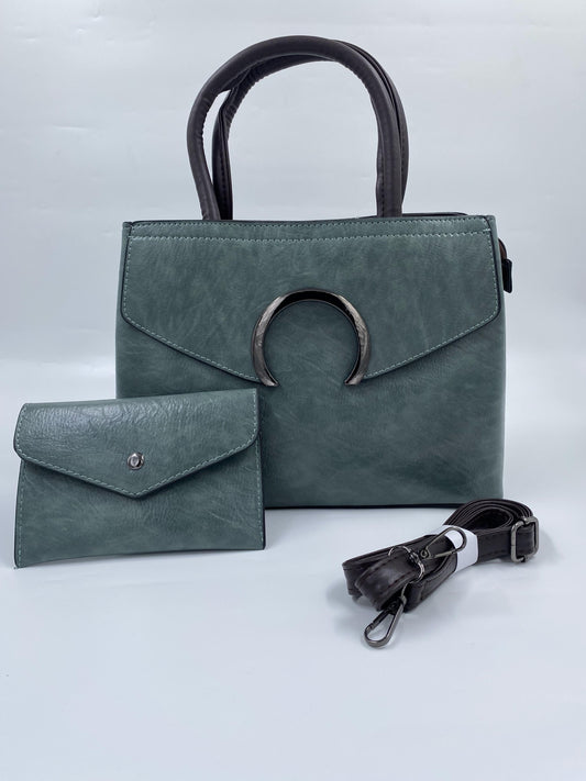 Green Solid Shoulder Bag