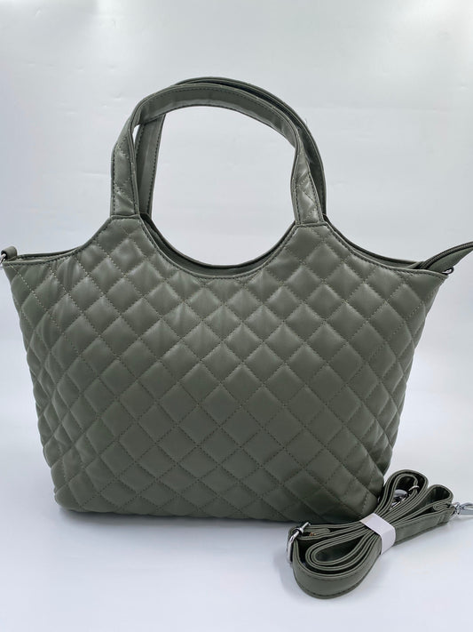 Quilted Detail Tote Bag With A detachable Strap