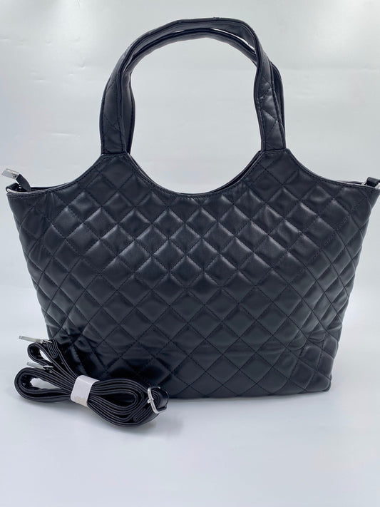 Quilted Detail Tote Bag With A detachable Strap