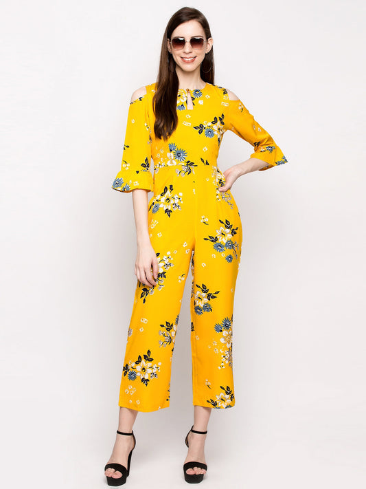 Floral Yellow Jumpsuit